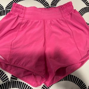 Lululemon pink hottie hot shorts, size 2 length 2